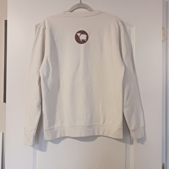 Softest Christian Sweatshirt Set Free Words Light Tan Galatians Sz Medium - Picture 6 of 11